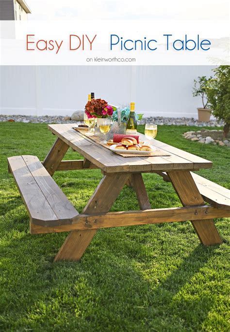 Easy DIY Picnic Table - Yummi Haus