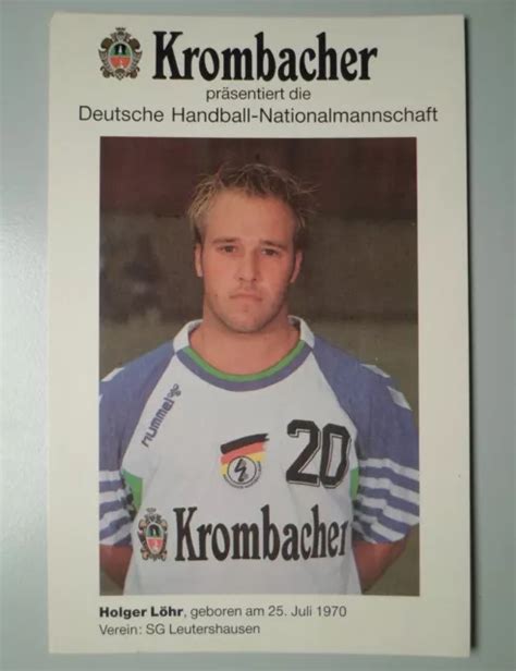 Holger L Hr Autogrammkarte Deutsche Handball Nationalmannschaft Eur