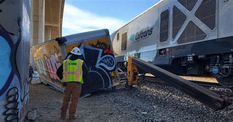 Amtrak Train Struck By Caltrans Crane During Encampment Evacuations