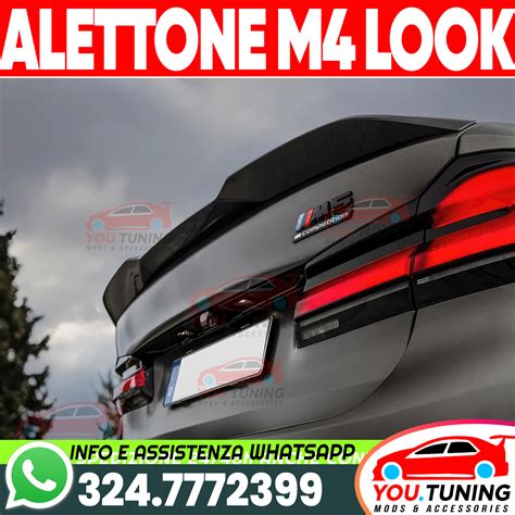 ALETTONE SPOILER POSTERIORE BMW SERIE 5 G30 E90 LOOK M4 NTC Italia