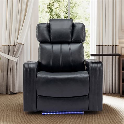 CoSoTower PU Leather Power Recliner Individual Seat Home Theater ...