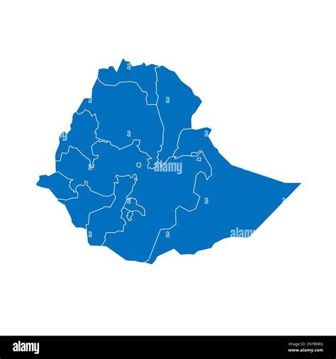 Ethiopia Political Map Of Administrative Divisions Regions And