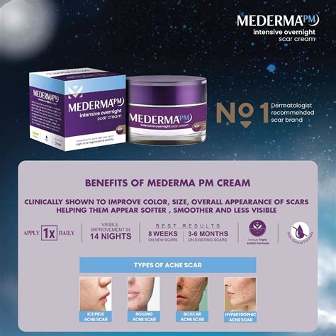 Mederma Pm Intensive Overnight Scar Cream Works With Skins Nighttime