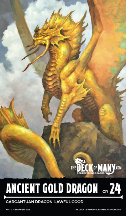 [Art] Ancient Gold Dragon by Tom Babbey : r/DnD