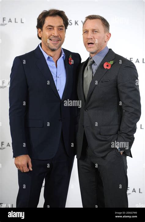 Left To Right Javier Bardem And Daniel Craig At A Photocall For The