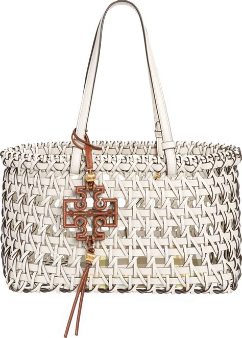 Tory Burch Miller Garden Basketweave Tote ShopStyle