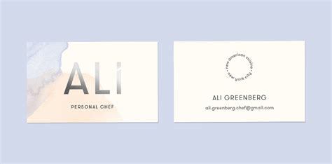 Personal Chef Business Cards on Behance