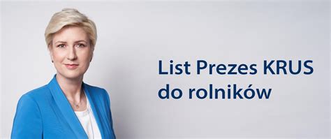 List Prezes KRUS dr Aleksandry Hadzik z okazji dożynek Kasa