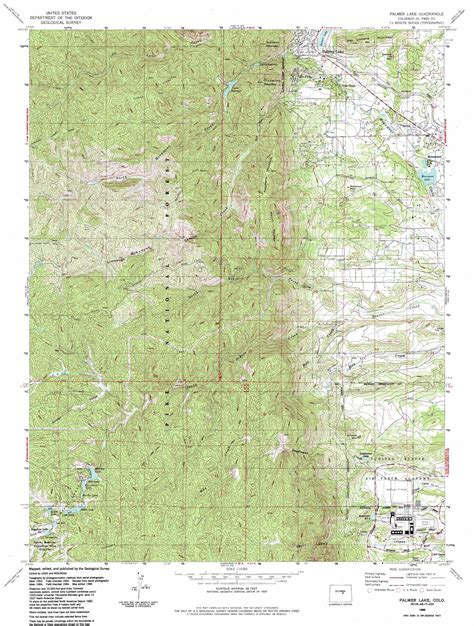 Palmer Lake Topographic Map 124000 Scale Colorado