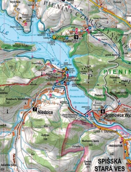 Pieniny I Gorce Laminowana Mapa Przewodnik