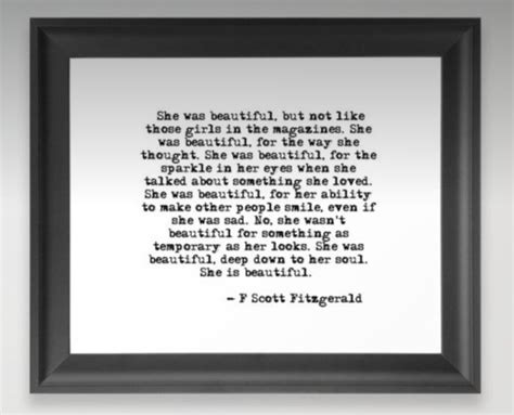 A Black And White Framed Print With A Quote From F Scott Fitzgerald On