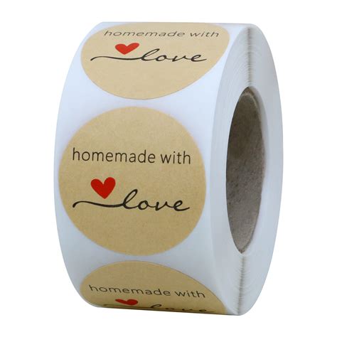 Buy Hybskkraft Homemade With Love Stickers Inch Round Total