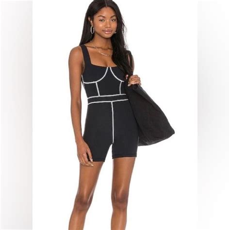 Weworewhat Pants And Jumpsuits Nwt We Wore What Black Corset Bodysuit