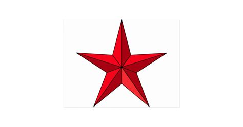 Red Nautical Star Postcard Zazzle