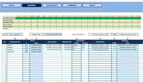 Hotel Reservation Template for Excel » EXCELTEMPLATES.org