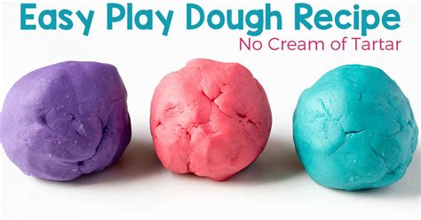 Easy Homemade Play Dough Recipe Without Cream Of Tartar Easy