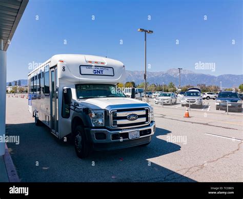 Los Angeles, APR 10: Car rental Shuttle of the Ontario international ...