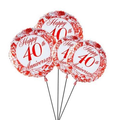 Happy 40th Anniversary Balloon Happy 40th Anniversary Balloons