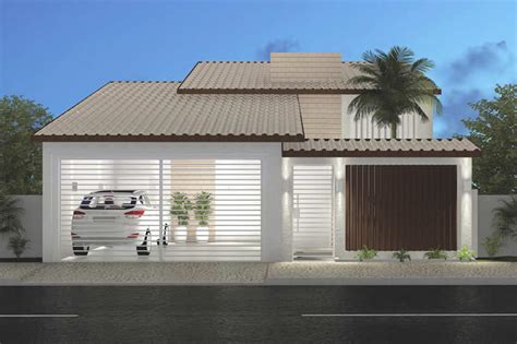 Planta de casa com 2 banheiros - Projetos de Casas, Modelos de Casas e Fachadas de Casas