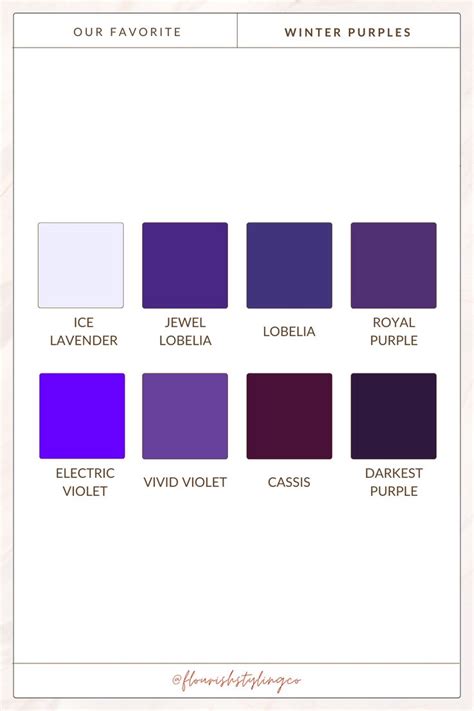 The Color Palette For Winter Purple