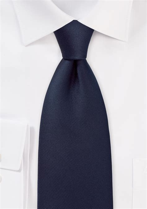 Midnight Blue Ribbed Silk Tie Bows N