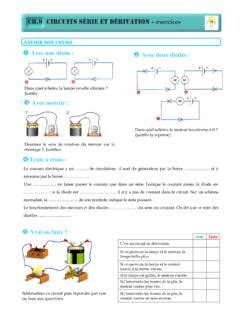 Ch Circuits S Rie Et D Rivation Exercices Rivation Exercices