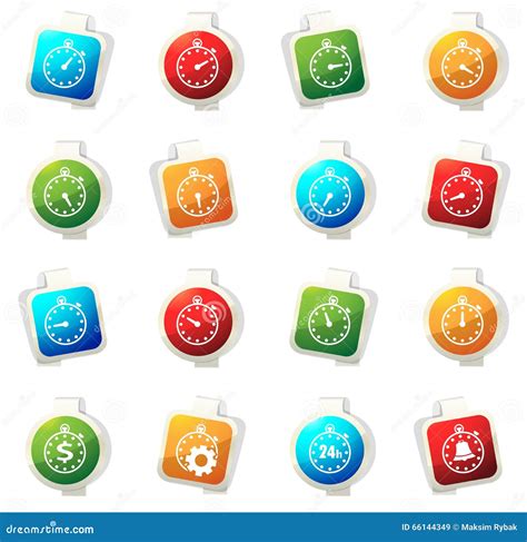 Timer Icon Set Stock Vector Illustration Of Gray Simple 66144349