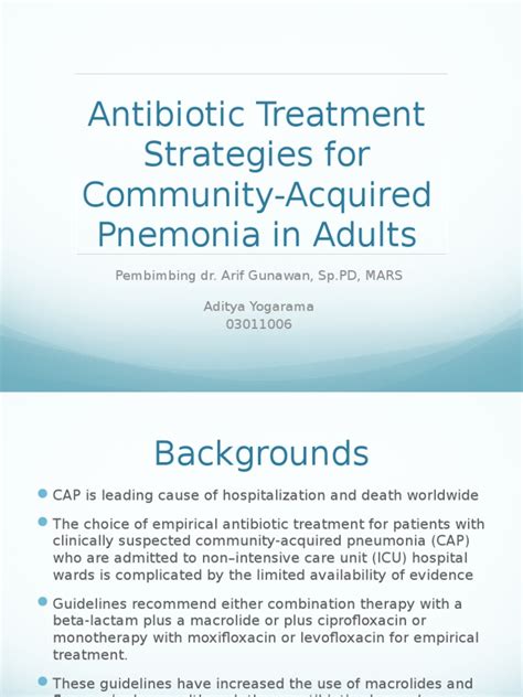 Terapi Antibiotik Cap Pdf Pneumonia Antibiotics