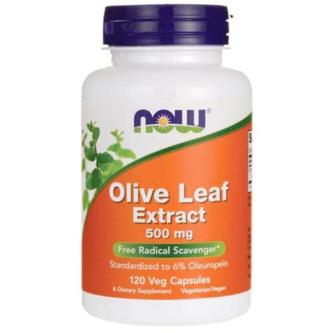 Now Foods Olive Leaf Extract 500 Mg 120 Veg Capsules