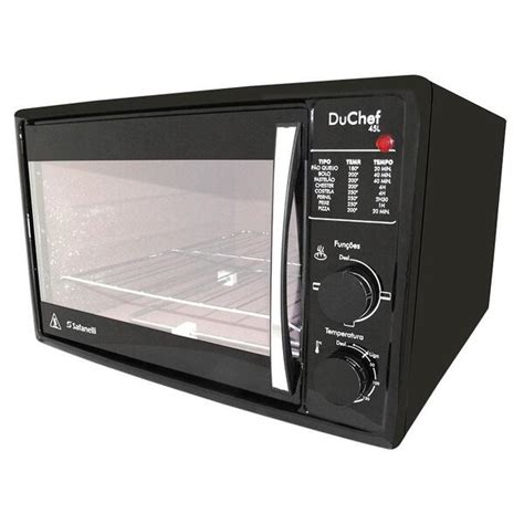 Forno Elétrico Du Chef Preto De Bancada Leroy Merlin