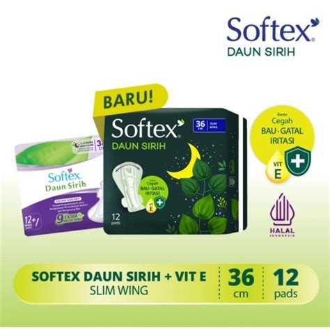 Jual Softex Daun Sirih Wing 36 Cm 12 Pads Softex Daun Sirih Night Wing 36 Cm 12 Pads Shopee