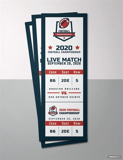 Free Sample Blank Sports Ticket Template - Illustrator, Word, Apple ...