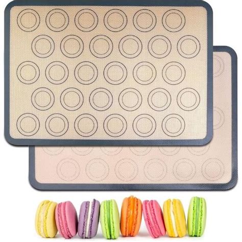 Tapis De Cuisson Lot De 2 Réutilisable En Silicone Anti Adhésif Tapis