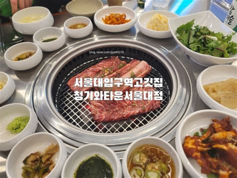 서울대입구역고깃집 청기와타운서울대점 내돈내산솔직한후기 네이버 블로그