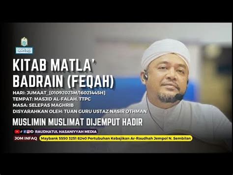 Jumaat M H Kitab Matla Badrain Feqah Tuan Guru