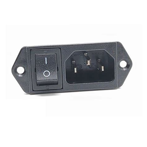 Power Entry Module En60320 C14switch 10a Inlet Power Socket With Rocker Switch Ac Power