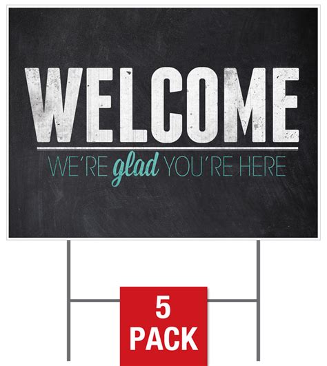 Slate Welcome Yard Sign - Church Banners - Outreach Marketing