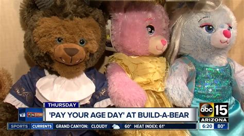 Pay Your Age Day At Build A Bear Youtube