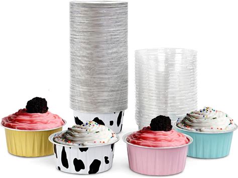 Aluminum Foil Mini Cake Pans With Lids Pk Color Disposable