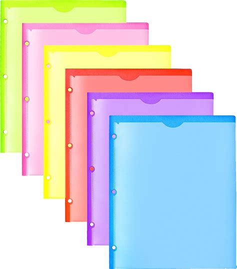 Amazon Wot I Heavy Duty Plastic Folders With Clear Front Pockets