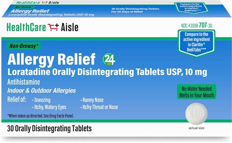 Amazon HealthCareAisle Allergy Relief Loratadine 10 Mg Orally