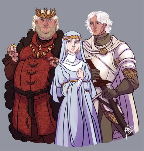 King Aegon Iv Queen Naerys And Prince Aemon The Dragonknight By