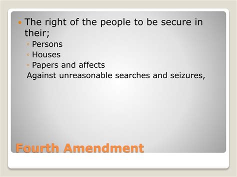 Ppt Fourth Amendment Powerpoint Presentation Free Download Id2994487