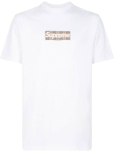 Supreme X Burberry Box Logo T Shirt Farfetch