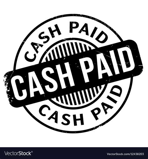 Cash paid rubber stamp Royalty Free Vector Image