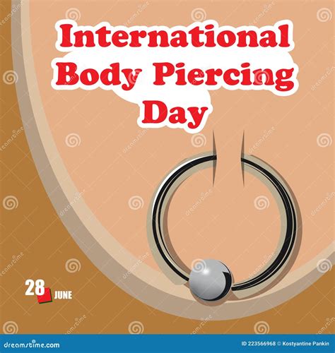 International Body Piercing Day Stock Vector Illustration Of