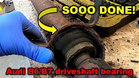 How To Replace Driveshaft Center Support Hanger Bearing On A B6 B7 Audi