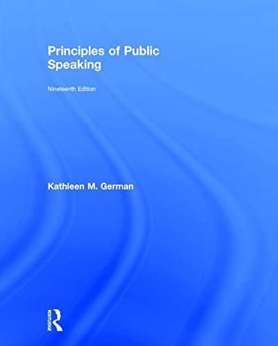 Principles Of Public Speaking 19th Edition Rorobook