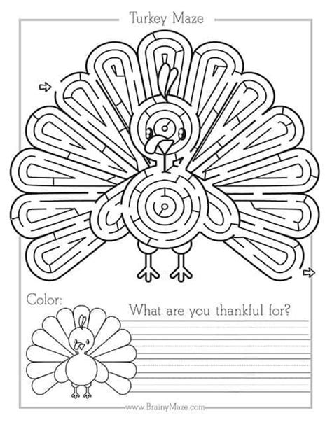 Thanksgiving Printable Mazes