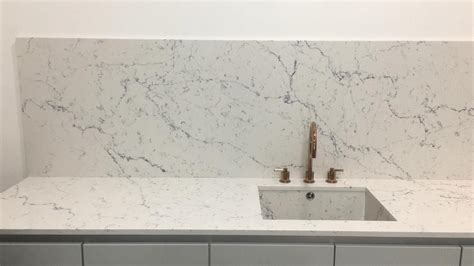 Stunning Caesarstone Marble Effect White Attica Quartz Kitchen Worktop